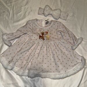 ****sold****Rudolph Baby Outfit with Headband Bow